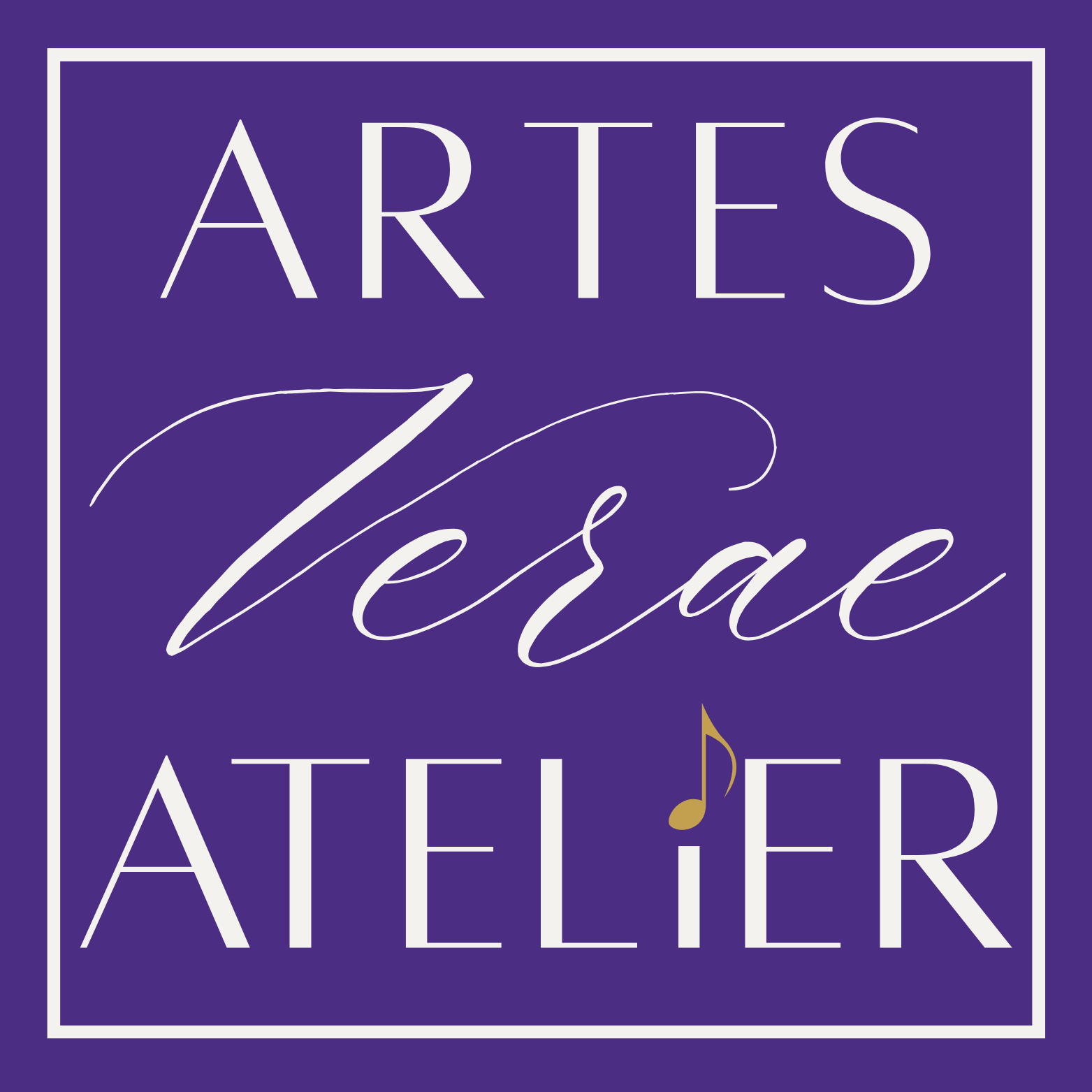 Artes Verae Atelier Logo. Artes Verae is Latin for true arts and Atelier is french for workshop or studio alt="Voice lesson at Artes Verae Atelier – Art is Your Birthright"